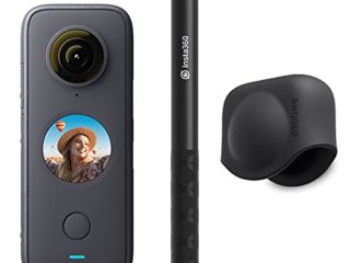Insta360 One X2 Cámara de acción de 360 Grados Kit Premium Incluye Palo Invisible para Selfie + Tapa de Lente