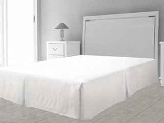 Intemporel - Cache Sommier Microfibre, color Blanco, 160x200 cm