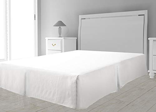 Intemporel - Cache Sommier Microfibre, color Blanco, 160x200 cm