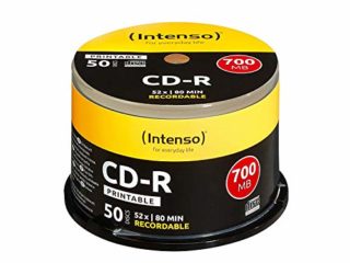 Intenso 1801125 CD en Blanco CD-R 700 MB 50 Pieza, CD-RW vírgenes (CD-R, 700 MB, 50 Pieza, 120 mm, 80 min, 1x)