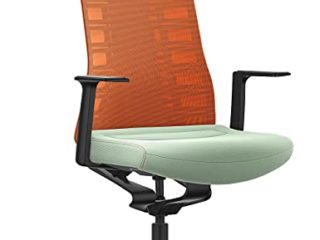 Interstuhl Silla de Oficina Pure Active Edition – Adaptación al Peso y al Movimiento – tecnología ergonómica Smart Spring (Naranja I Menta)