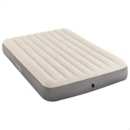 INTEX 64103 - Colchón hinchable Dura-Beam Standard DELUXE Single-High - 152 x 203 x 25 cm, Multicolor