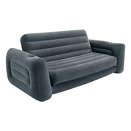 INTEX 66552NP - Sofá cama hinchable 2 en 1, Color Gris