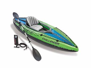 Intex 68305NP - Kayaks deportivos (Kayak inflable, 1 personas(s), 100 kg, PVC, 274 X 76 X 33 cm, color Negro, Verde