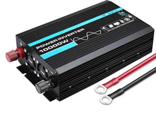 Inversor de corriente, inversor de corriente para coche 10000W Inversor de onda sinusoidal pura Convertidor de voltaje Inversor de corriente para coche DC12V / 24V a AC 220V / 110V Transform(Size:12V)