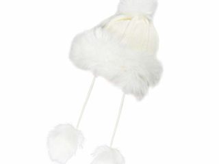 Invierno de piel sintética Beanie Hat Knit Russian Cossack Pompom Ski Trapper Caps Bomber Sombreros para las mujeres