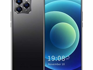 IP12 Pro teléfono Inteligente 6.26 Pulgadas, 1 + 8 GB HD 720 x 1560 HD teléfono Inteligente con Pantalla de Gota de Agua Completa para Android 8.1, Compatible con reconocimiento Facial (Negro)