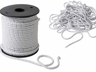 Ipea - Trenza con plomo, 10 metros - Cuerda plomada para cortinas, telas, tejidos y mosquiteras, varios gramajes, peso lastre, color blanco, 50 g/m