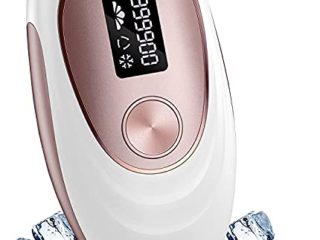 IPL Depiladora de Luz Pulsada 999,900 Flashes, Sistemas de Depilación Láser Indoloro Dispositivo Profesional con función de hielo para Piernas, Cara, Cuerpo