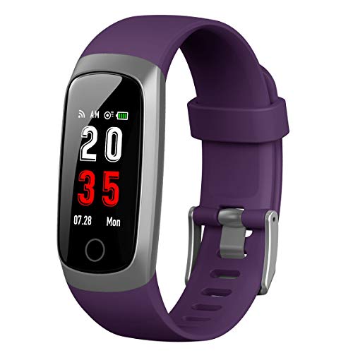 iPosible Pulsera Actividad, Reloj Inteligente Mujer Hombre con Pulsómetro Presión Arterial Pulsera Inteligente con Cronómetro Pulsera Podómetro Impermeable IP67 para Android iOS(24 Meses Garantía)