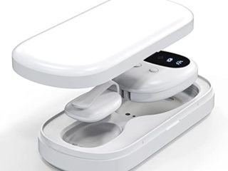 Irishom Alarma para Enuresis Inalámbrica En La Cama,Alarma de Enuresis para Niños,Rango Efectivo de 10 A 20 M,Vibración, Recordatorio de Sonido,Estuche de Carga con Batería Incorporada