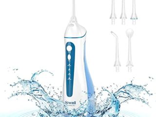 Irrigador Bucal Portatil Profesional - Irrigador Dental con 5 Boquillas 4 Modos, IPX7 Impermeable Limpieza Dientes, Recargable para Limpieza Dental, Irrigadores bucales Electrico Portátil de Viaje