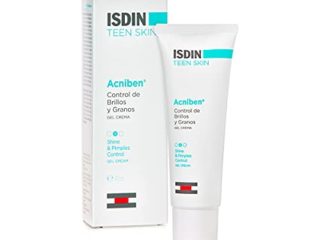 ISDIN ACNIBEN Gel Crema, Tratamiento para el Acne Facial Control de Brillos y granos, 40ml