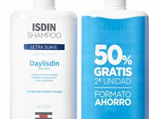 Isdin Daylisdin Champú Pack Duplo Fórmula Suave Para El Uso Diario Para Todo Tipo De Cabellos, Incluso Frágiles Y Delicados 2 X 400