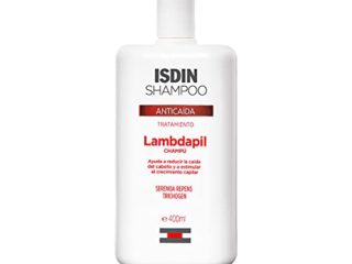 Isdin Lambdapil Champú Anticaída, Ayuda a Reducir la Caída del Cabello y Estimula el Crecimiento Capilar 1 x 400ml