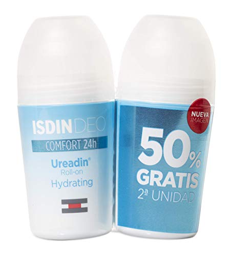 ISDIN Ureadin Deo Comfort Duplo, 24H Desodorante ROLL ON, pack de 2 x 50 ml