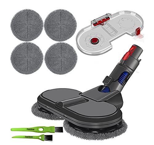 Italdos Cepillo Friegasuelos compatible para Dyson V7 V8 V10 V11 V15 Cabezal de Trapeador de Piso con Caja de Agua Desmontable ideal para Mármol Parquet incluye Paño de Microfibra