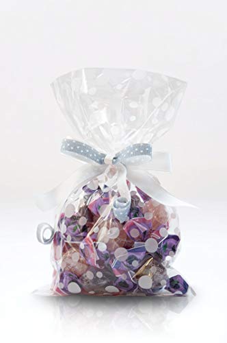 Italpak Celofán Transparentes, Bolsas para Chuches, Bolsitas de Regalos, Poliuretano, Blanco, 15x25cm, 50