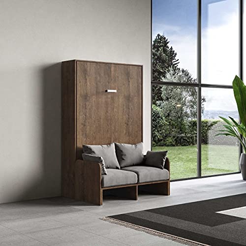 Itamoby Kentaro Sofà - Cama de matrimonio plegable con sofá (Noce, francés (140 cm)