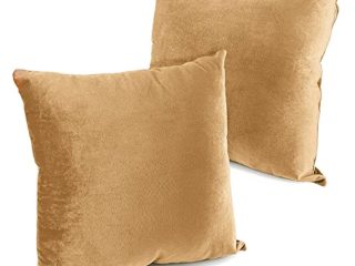 ITD HOME - 2 Fundas Cojines de Terciopelo para Sofás, Fundas Cojines 45 x 45cm Talla Unica, Funda de Almohada para Camas, Coches, Salones, Sillones (Amarillo)