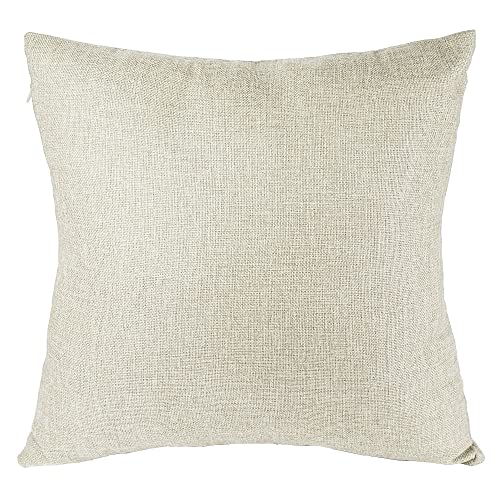 ITD HOME - Funda Cojín de Algodón Lino para Sofás, Fundas Cojines 45 x 45cm Talla Unica, Funda de Almohada para Camas, Coches, Salones, Sillones (Marrón Claro)