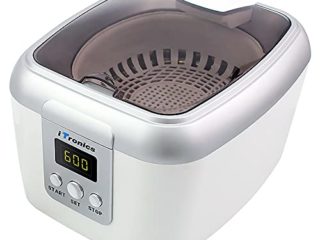 iTronics Limpiador Ultrasónico Profesional de 600ml con 5 Modos de Temporizador para Limpieza Joyería Joya Gafas Reloj Monedas Dentaduras Postizas Disc y Varios Soportes