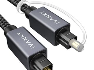 iVANKY Cable Óptico Audio Digital 1,8 m (Audio Impecable, Conexión Estable, Durable Nylon Trenzado) Cable Digital Audio Compatible con Barra de Sonido, TV, PS4, Xbox, Samsung, LG, Vizio - 6ft