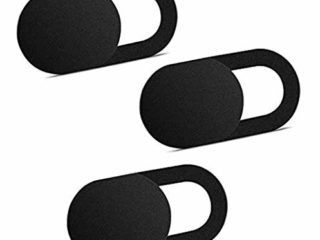 ivoler 3 Unidades Cubierta Webcam, Webcam Cover Slider Diseño Ultra Fino Camera Cover Tapa Webcam para Todo Tipo de Ordenadores Portátiles, Tabletas y Móviles Inteligentes - (Negro)