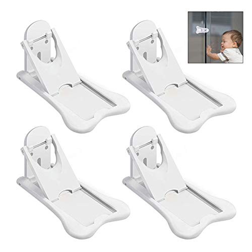 iwobi Cerrojo de Puerta corredera para Seguridad Infantil, Bloqueo de Seguridad para Bebés, Cierre Seguridad para Niño, Cerradura de Seguridad para Patio, Armario, Puerta corredera de Ducha