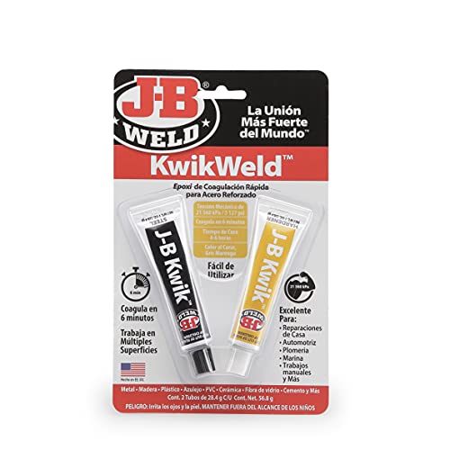 J-B Weld 8276SPA - Soldadura - Inmediata - En frio - Acero Reforzado - Formula rápida - Epoxi - Formula fría - Reparaciones - Múltiples superficies (56,8gr)