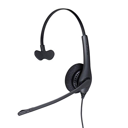 Jabra Biz 1500 - Auricular monoaural de rápida desconexión con Cable y micrófono con cancelación de Ruido - Protección contra Sonidos excesivamente Altos y dañinos para teléfonos de Escritorio