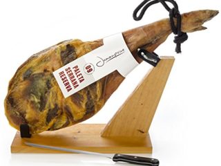 Jamonprive - Paleta Serrana Reserva Qualitas (Jamón Serrano Curado) + Jamonero kit 4.5 - 5 Kg - Paletilla