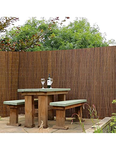 Jardin202 - Cerramiento de Mimbre Natural 80% Ocultación | Seleccione LA Medida| Varias Medidas | Rollo: 1 x 5 Metros