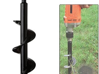 Jardín Excavadora de Taladro, Cultivador de Suelo Broca, Caña del Hex Inoxidable, Taladro sembradoras para ahoyadora Profundamente, Herramientas para Flor Plantando árboles Arbustos (Diá:8cm L:30 cm)