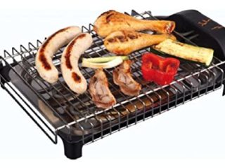 Jata BQ101 Electro Barbacoa Sin Humos Ni Olores Parrilla con 2 Alturas para Cocinar Sano en el interior con Todas las Comodidades 2400 W