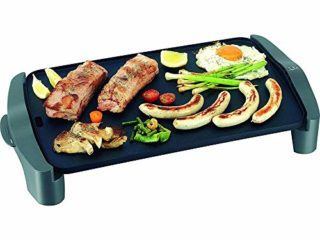 Jata GR555A Plancha de asar antiadherente fabricada en España con resistencia M Magic. Superficie: 46 x 28 cm. Libre de PFOA. 2500 W de potencia