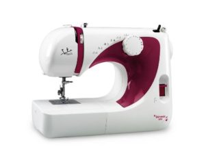 Jata MC695 Máquina de Coser con 13 Diseños de Puntada Pespunte y Zigzag Ojal en 4 Tiempos Con Pedal Portatil Gracias a su Diseño Compacto y su Bajo Peso de 5,9 kg