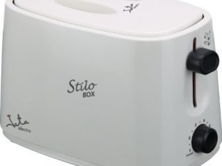 Jata TT331 - Tostadora blanca con tapa y con dos ranuras extra anchas. Con selector electrónico de tostado. 6 posiciones. Cuerpo toque frío. Bandeja recogemigas. Centrado automático del pan