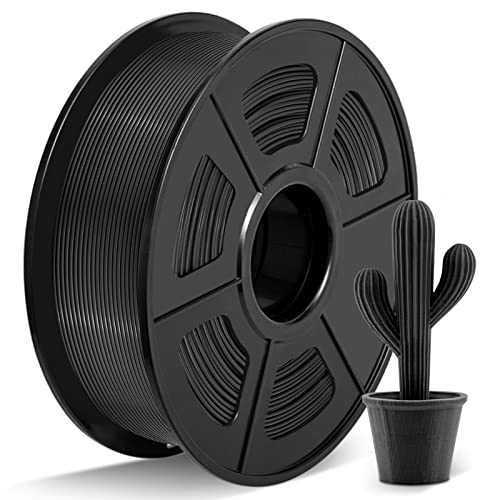 JAYO Filamento PLA para Impresora 3D 1.75mm, Carrete de Filamentos 1KG (2.2 LBS) Precisión dimensional +/- 0.02 mm Material de Impresión 3D FDM, Negro