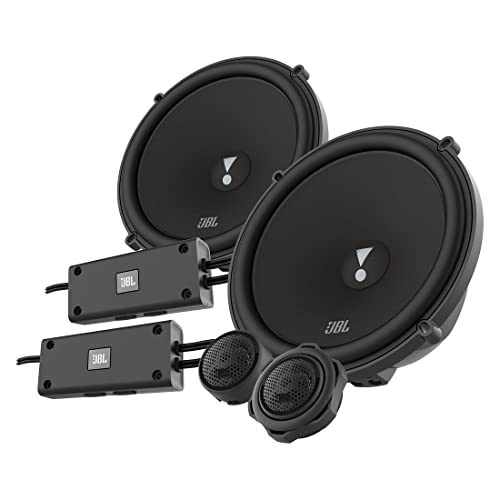 JBL Stadium 62CF Juego de Altavoces Coche de 2 vías y 16 cm de Harman Kardon - Sistema de Sonido de Altavoz Coche de componentes 330 vatios - Echo Auto 165 mm con tweeters y Cruces Separados