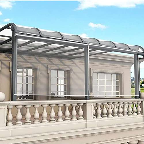 Jcnfa-Persianas Estor Enrollable Persiana Exterior Impermeable Persianas Transparentes con Accesorios de Ganchos,140/160/180/200cm de ancho, para Pérgola de Porche de Balcón Al Aire Libre, Cortina Enr