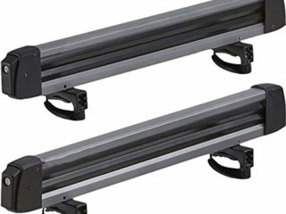 JFF Soporte para Esquí Y Snowboard, Se Adapta A hasta 6 Pares De Esquís O 4 Tablas De Snowboard, Se Adapta Silenciosamente A La Mayoría De Las Barras De Techo Negro,6