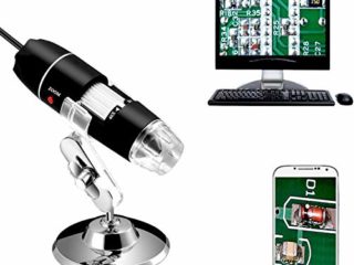 Jiusion 40 A 1000 x endoscopio, 8 LED USB 2.0 Digital Microscopio, Mini cámara con OTG Adaptador y Metal Soporte, Compatible con Mac Window 7 8 10 11 Android Linux Chrome