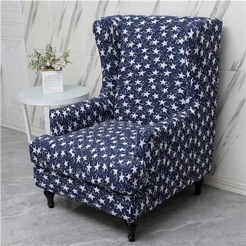 JLKC Estampado Funda De Sillón Orejero, Sillones Fundas para Sillón Orejero Fondo Elástico Funda para Sofá De Orejas Retirable Protector De Muebles para Niños Y Mascotas (Color : #16, Size : 1pcs)