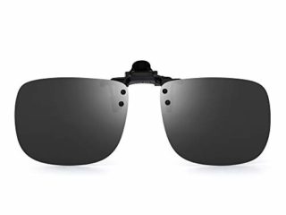 JM Polarizadas Clip en Gafas de Sol Sin Marco Flip up Lente Para Gafas Graduadas Gris