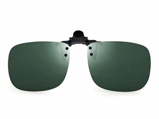 JM Polarizadas Clip en Gafas de Sol Sin Marco Flip up Lente Para Gafas Graduadas Verde