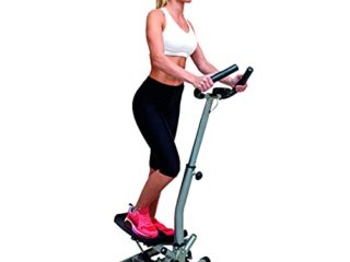 JOCCA - Maquina de Step lateral con barras de sujeción | glúteos, abdomen y piernas | Subir y bajar escaleras | Pies antideslizantes | 4 funciones | Asas acolchadas