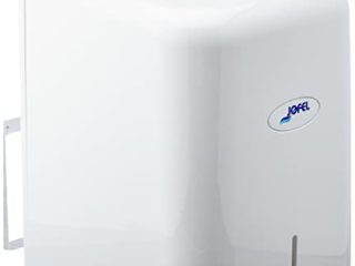 Jofel AG47000 - Dispensador de papel bobina mecha en continuo, bobinas 205 mm diámetro, color blanco