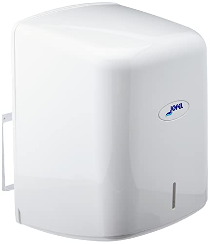 Jofel AG47000 - Dispensador de papel bobina mecha en continuo, bobinas 205 mm diámetro, color blanco