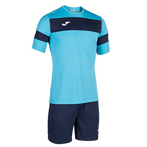 Joma Academy ll Conjunto de Fútbol, Niños, Turquesa Fluor-Marino, XS